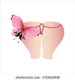 beautiful pink butterflies,isolated on a white 