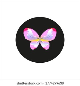 beautiful pink butterflies,isolated on a white 