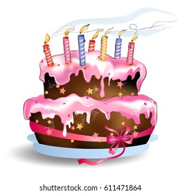 Gateau Anniversaire Fond Blanc Images Stock Photos Vectors Shutterstock