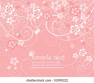 Bonita tarjeta rosa