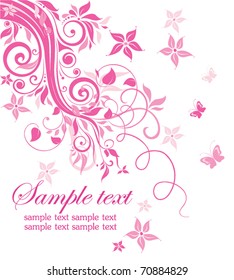 Beautiful pink card