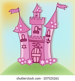 The beautiful pink castle