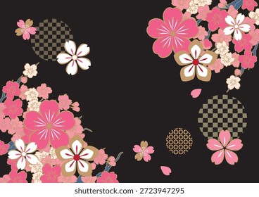 Hermosa ilustración de fondo de flor de cerezo rosa