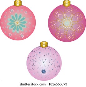 beautiful pink Christmas tree balloons