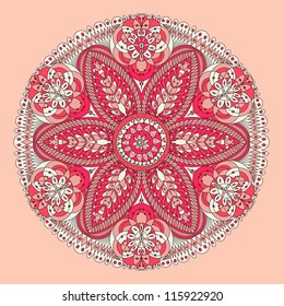 Beautiful pink colorful lace ornament for merry christmas card, background, backdrop, wallpaper, invitation, border, banner, brochure  vector eps 8