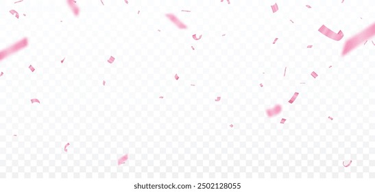 Beautiful pink confetti banner for party and celebration background