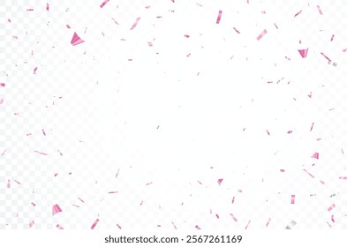 Beautiful pink confetti banner for party and celebration background