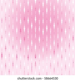 Beautiful pink curtains made from tinsel, vector illustration