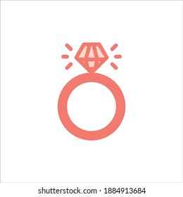 Beautiful Pink Diamond Ring flat icon