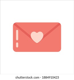 Beautiful Pink Envelope flat icon