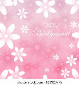 Beautiful pink floral pattern background design.Eps10