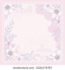 beautiful pink floral scarf hijab design