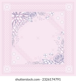 beautiful pink floral scarf hijab template