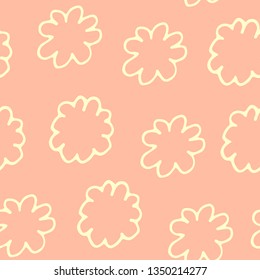beautiful pink floral seamless pattern with hand drawn flowers