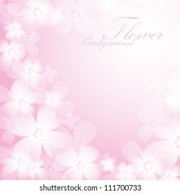 Beautiful pink flower background. EPS10 vector.
