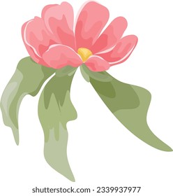 beautiful pink flower bouquet vector clipart