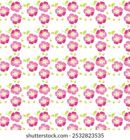 Hermoso diseño de patrón de flores rosadas