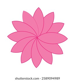 Beautiful Pink Flower Petal Pattern Design.