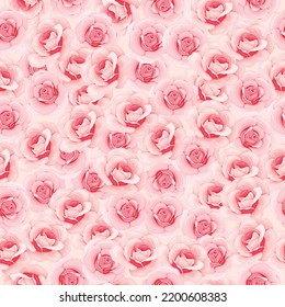 beautiful pink flower seamless pattern