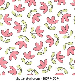 Beautiful Pink Flowers Decorative Pattern