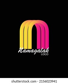 beautiful pink gradient yellow logo, suitable for fashion business, salon, beauty, entertainment, media, spa, boutique