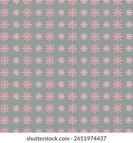 Schöne rosa und graue Blume Vektor nahtlose Muster. Endlose Textur kann für Tapeten, Musterfüllungen, Webseiten-Hintergrund, Oberflächen-Texturen verwendet werden.