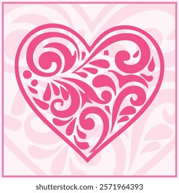 Beautiful pink heart  design mandela 