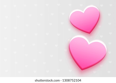 beautiful pink hearts background with text space