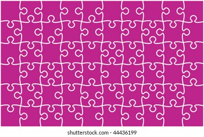 Beautiful pink jigsaw puzzle vector