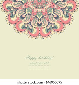Beautiful pink lace pattern background vector eps 8