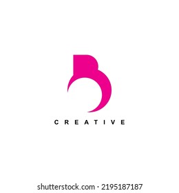 beautiful pink letter B logo template design. icon B premium. suitable for business logo, brand, product promotion, marketing, company, etc