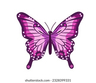 Hermosa mariposa monarca rosa