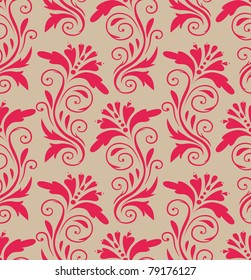 beautiful pink pattern on a beige background