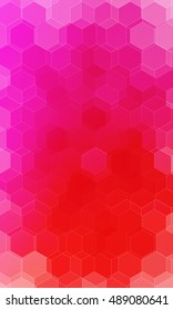 beautiful pink, red color hexagonal background. vector illustration. polygonal pattern. design for banner, presentation, wallpaper.