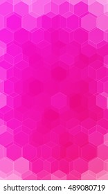 beautiful pink, red color hexagonal background. vector illustration. polygonal pattern. design for banner, presentation, wallpaper.