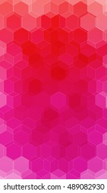 beautiful pink, red color hexagonal background. vector illustration. polygonal pattern. design for banner, presentation, wallpaper.