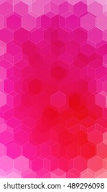 beautiful pink, red color hexagonal background. vector illustration. polygonal pattern. design for banner, presentation, wallpaper.