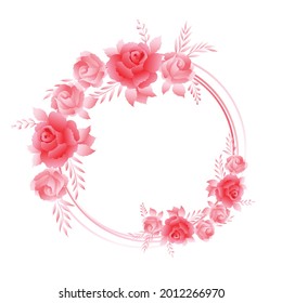 Beautiful pink roses composition wedding flowers background