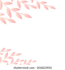 Beautiful Pink sakura leaf ornament  with gradient illustration good for beauty content