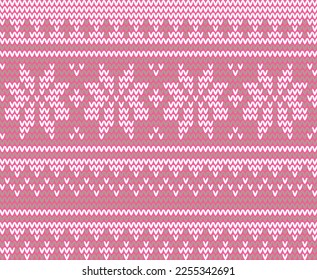 beautiful pink seamless knitted pattern