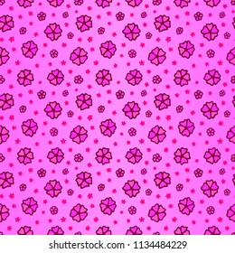 Beautiful pink seamless pattern with sakura flowers