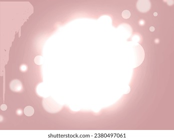 Beautiful pink shining circular frame