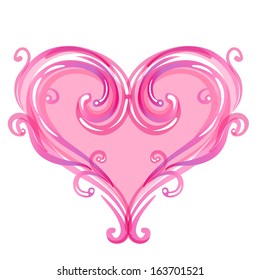 Beautiful pink swirls background. Valentine's day concept. 
