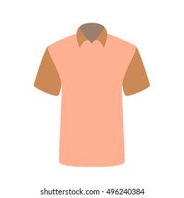 Beautiful pink T-shirt Isolated on White. Vector Illustration. EPS10