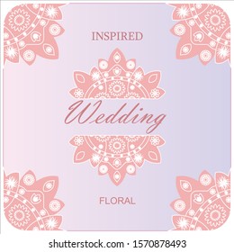 Beautiful pink wedding background in vector illustration
