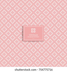 Beautiful pink and white seamless pattern. Traditional, Arabic, Turkish, Indian motifs. Great for fabric and textile, wallpaper, packaging or any desired idea.
