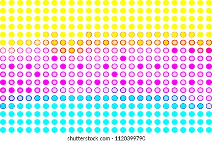 Beautiful pixel background circles. Vintage color, great design for any purposes. Bright mosaic texture. Decoration mosaic tile. Color halftone background. Vector RGB halftone. Pixel game background.