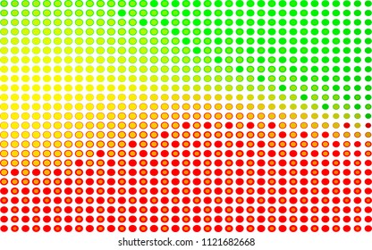 Beautiful pixel background circles. Vintage color, great design for any purposes. Bright mosaic texture. Decoration mosaic tile. Color halftone background. Vector RGB halftone. Pixel game background.