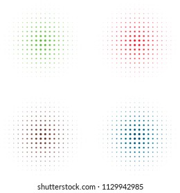 Beautiful pixel background circles. Vintage color, great design for any purposes. Bright mosaic texture. Decoration mosaic tile. Color halftone background. Vector RGB halftone. Pixel game background.