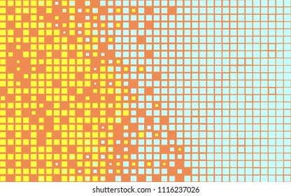 Beautiful pixel background. Vintage color, great design for any purposes. Bright mosaic texture. Decoration mosaic tile. Color halftone background. Vector RGB halftone. Pixel game background.